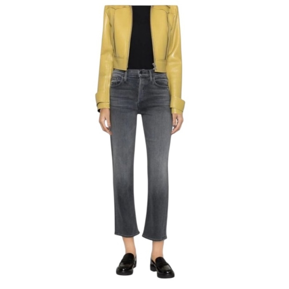 Mother Denim The Tomcat Ankle Jeans Gray Black Denim‎ Straight Leg Womens 29